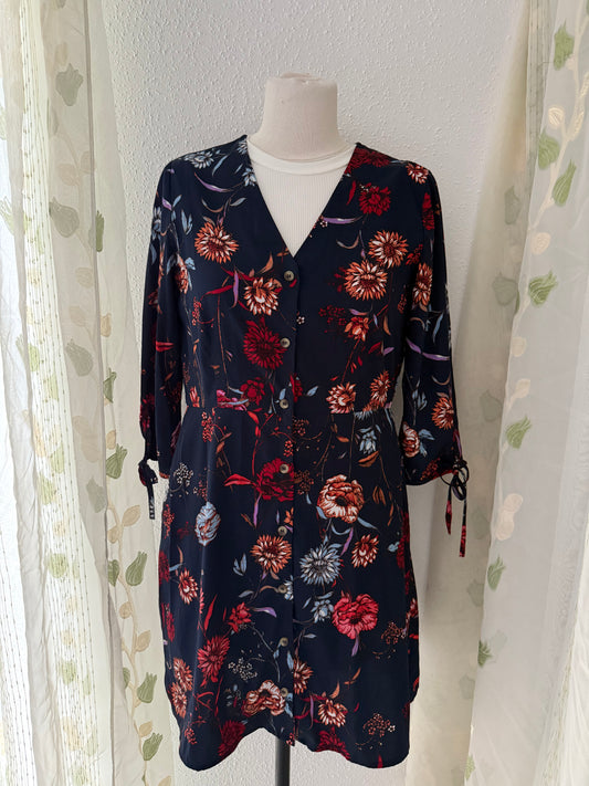 Robe Bleue Marine à motifs fleurs Vero Moda